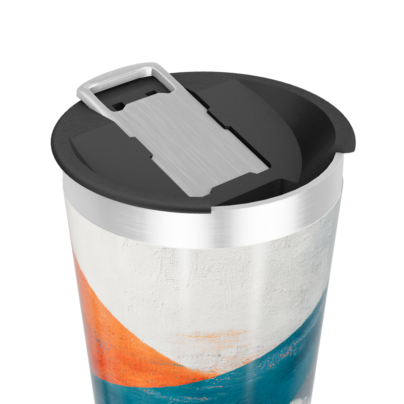 Copo Térmico - Estampa Azul e Laranja