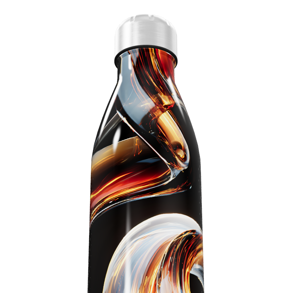 Garrafa Inox Estampa Abstrata Colorida