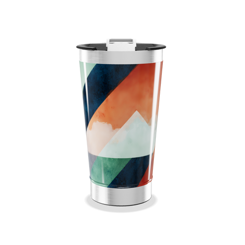 Copo Térmico - Estampa Colorida Geométrica