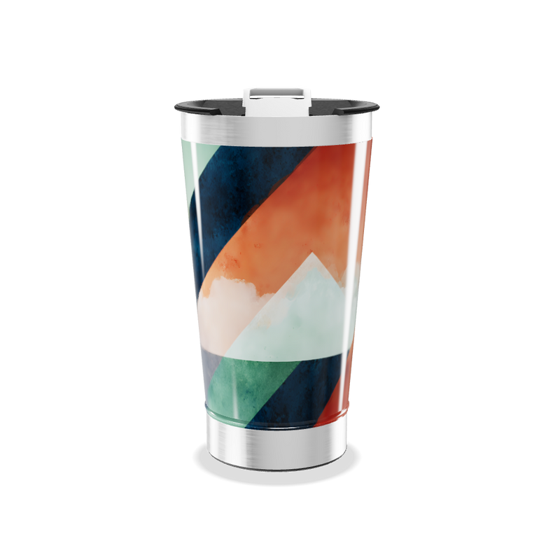 Copo Térmico - Estampa Colorida Geométrica