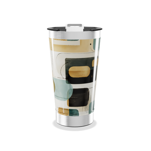 Copo Térmico - Design Geométrico Colorido