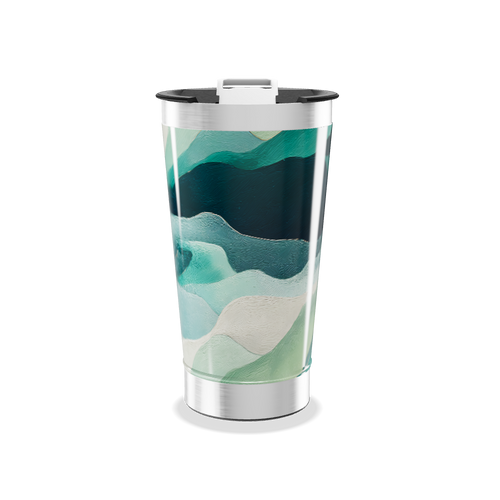 Copo Térmico - Estampa Ondas Verdes