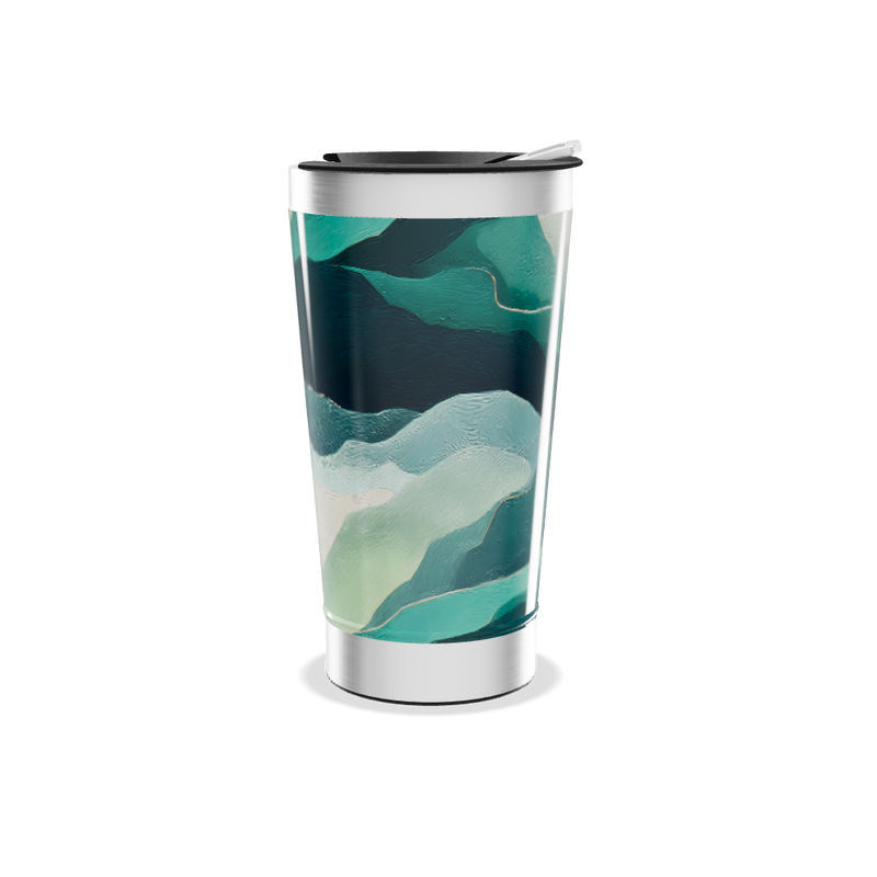 Copo Térmico - Estampa Ondas Verdes