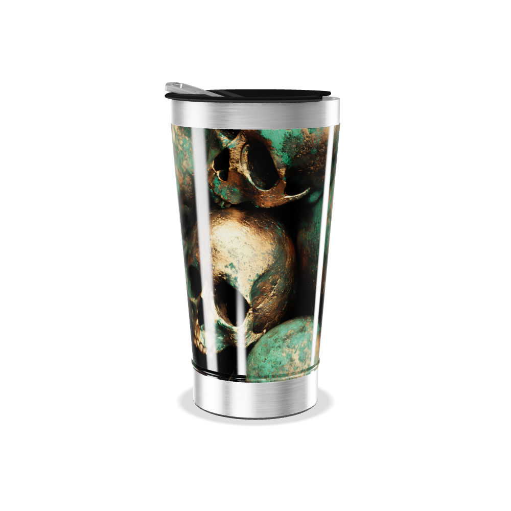 Copo Térmico - Estampa Verde e Bronze