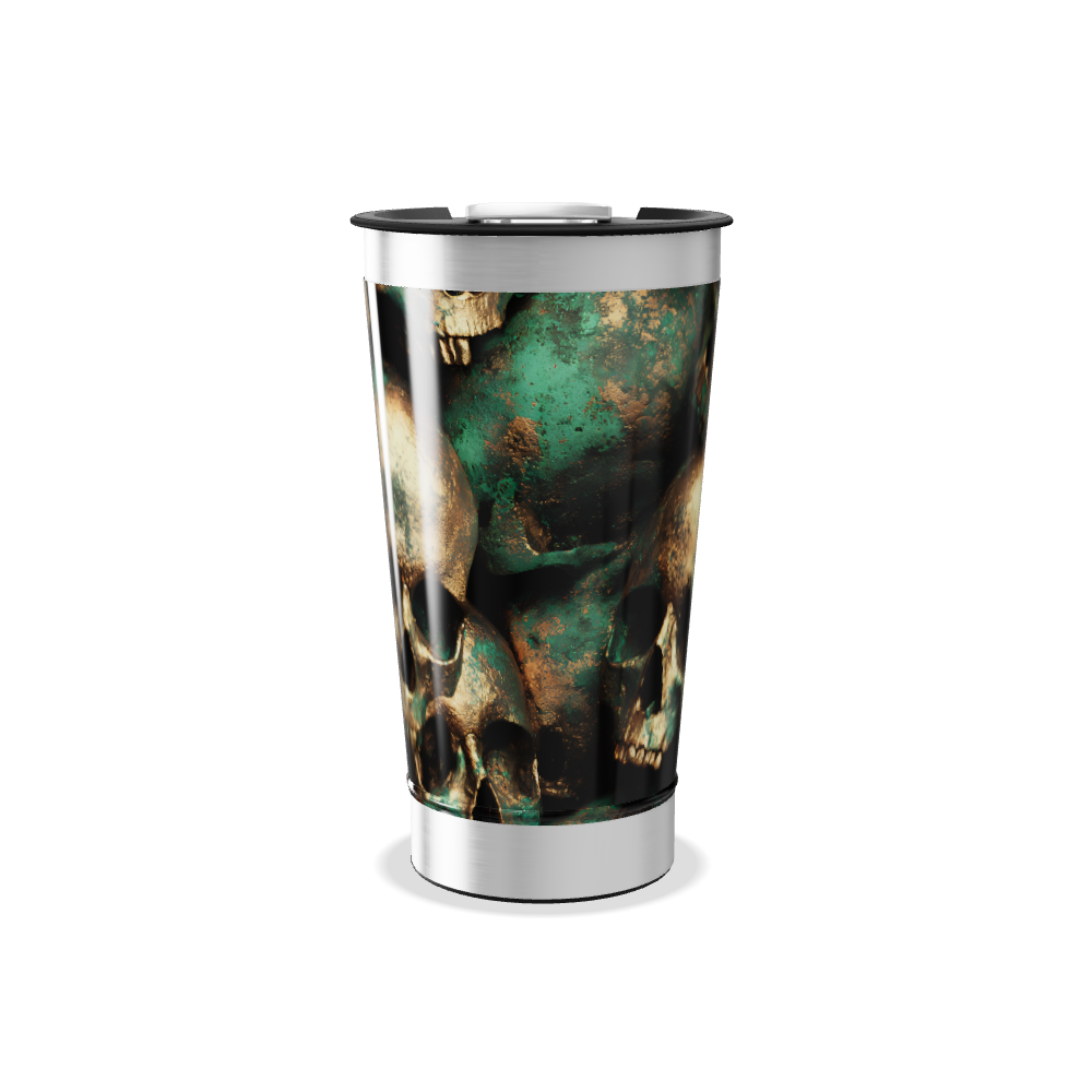 Copo Térmico - Estampa Verde e Bronze