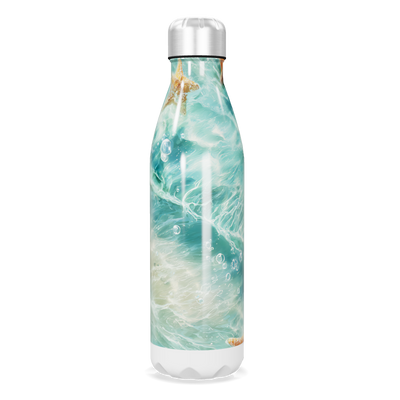 Garrafa Inox - Estampa Marinha Azul