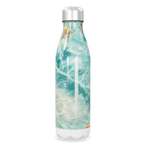 Garrafa Inox - Estampa Marinha Azul