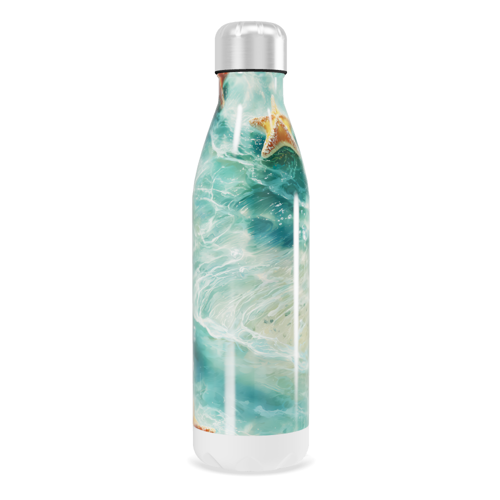 Garrafa Inox - Estampa Marinha Azul