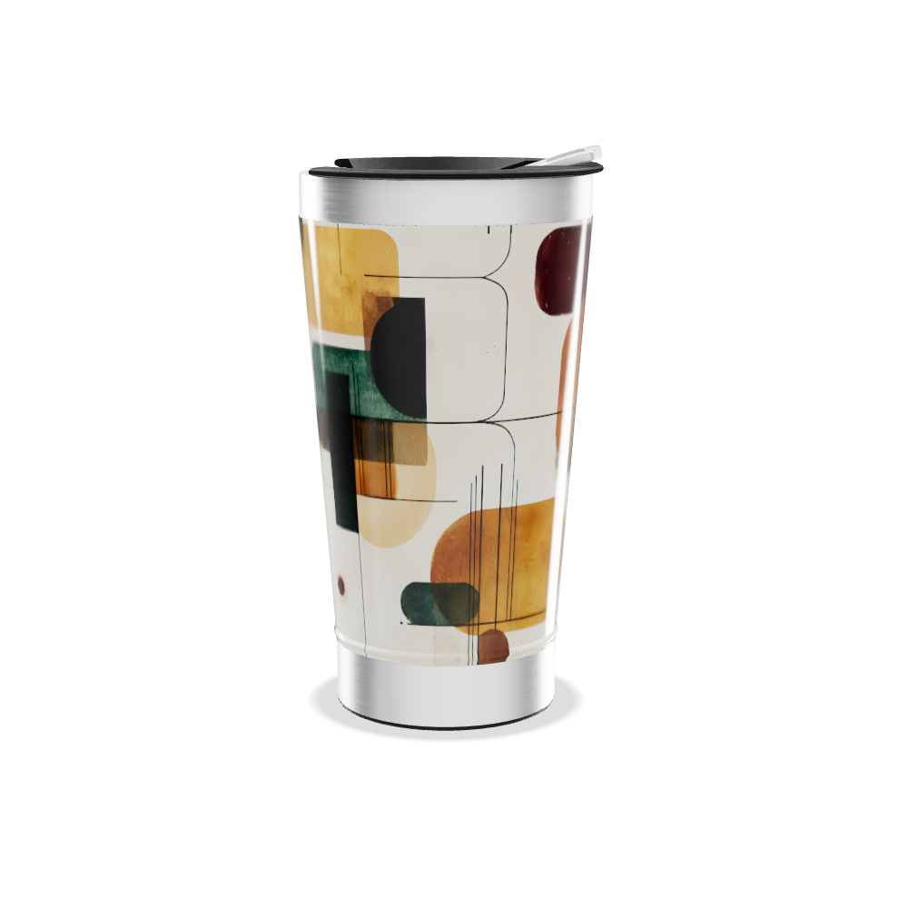 Copo Térmico - Estampa Geométrica Colorida