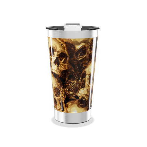 Copo Térmico - Caveiras Douradas