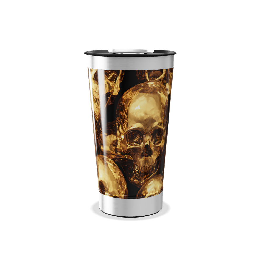 Copo Térmico - Caveiras Douradas