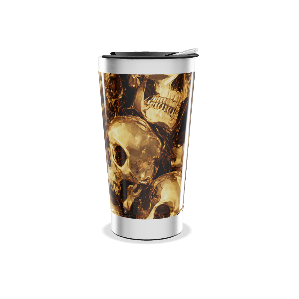 Copo Térmico - Caveiras Douradas