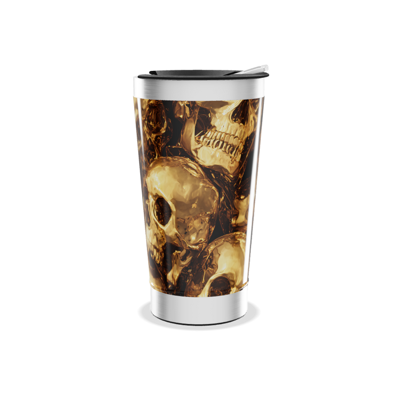 Copo Térmico - Caveiras Douradas