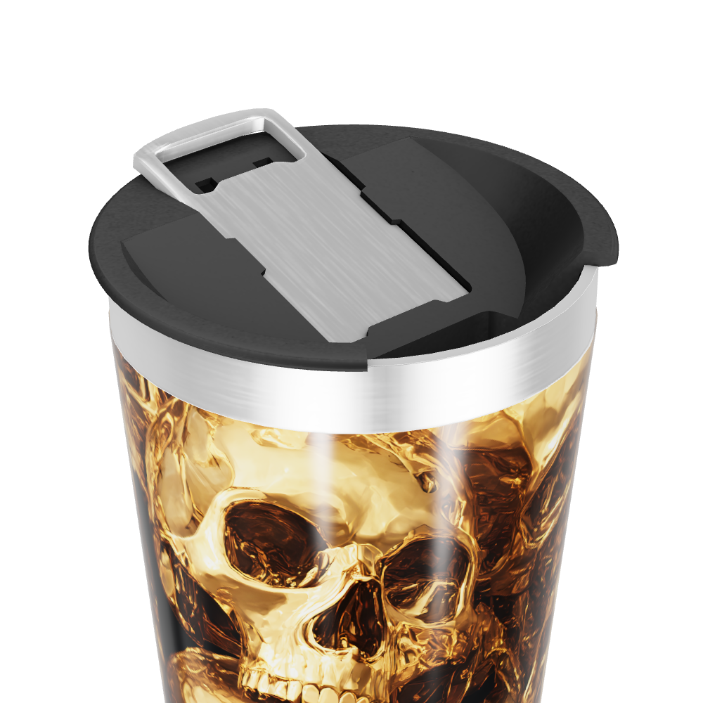 Copo Térmico - Caveiras Douradas