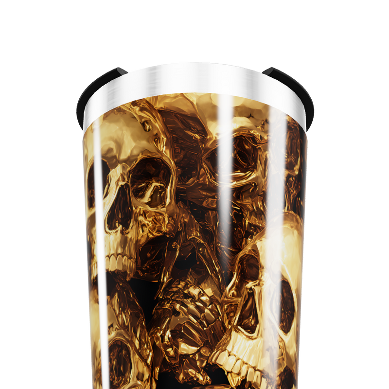 Copo Térmico - Caveiras Douradas
