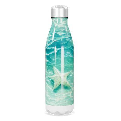 Garrafa Inox - Estampa Oceano Estrela do Mar