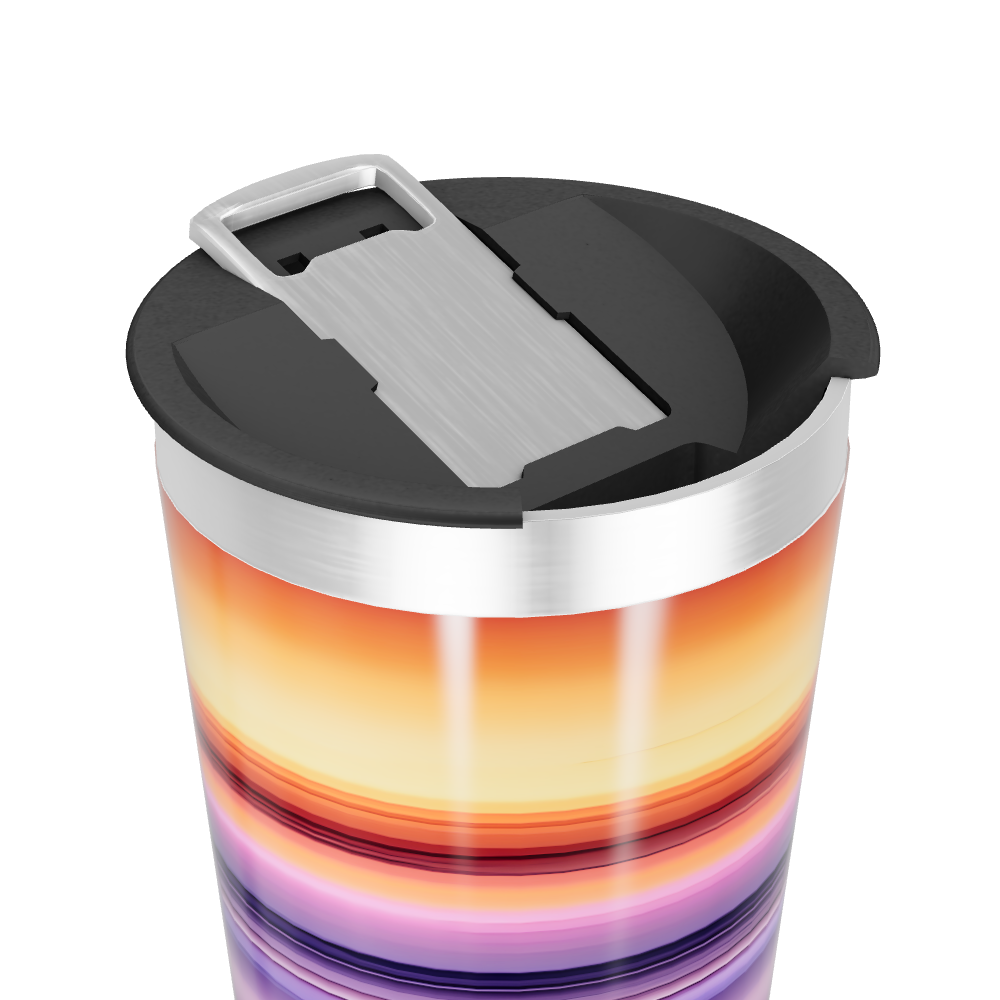 Copo Térmico - Listras Coloridas Inox