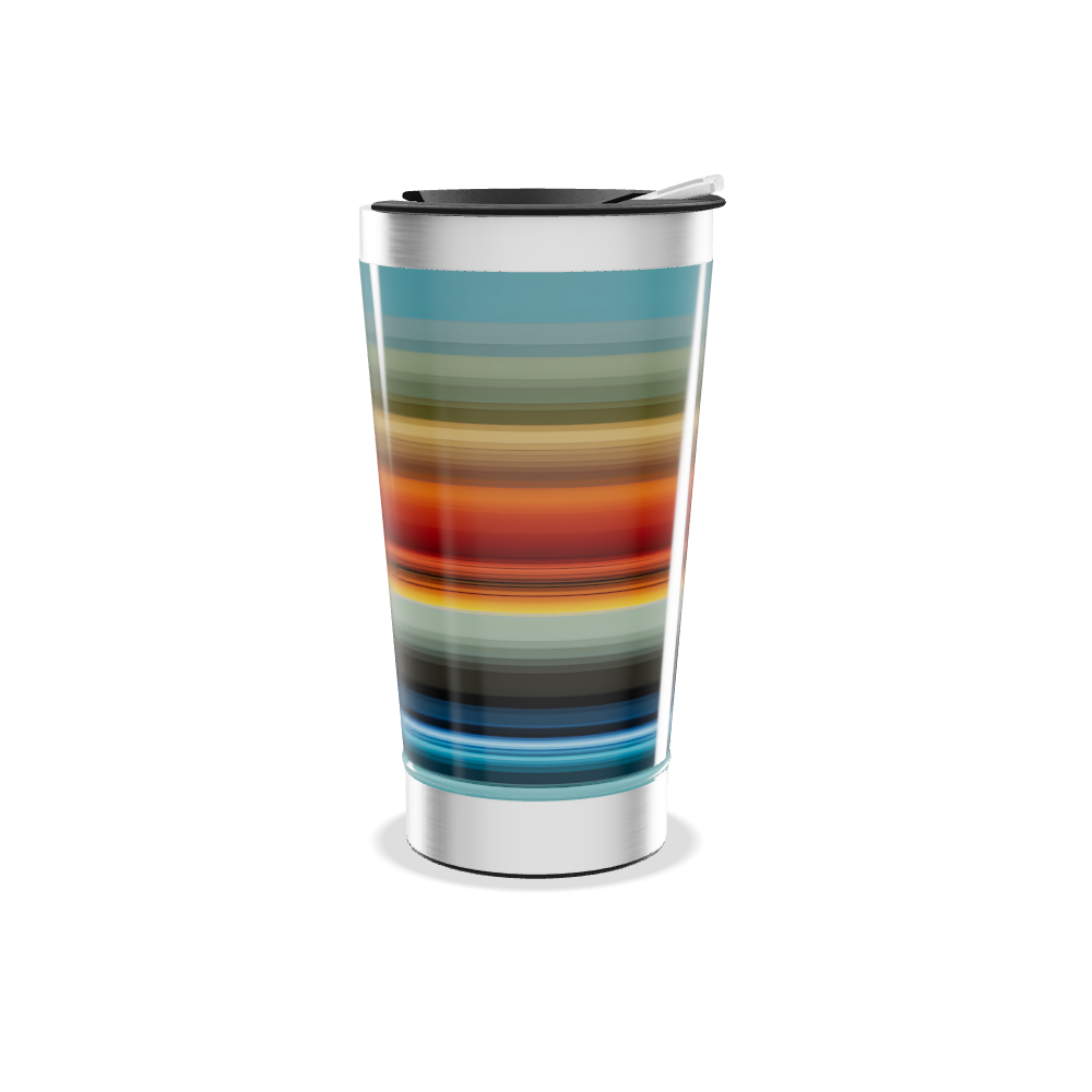 Copo Térmico - Listras Coloridas Inox