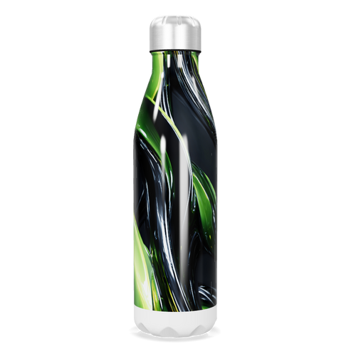 Garrafa Inox - Estampa Verde e Preto