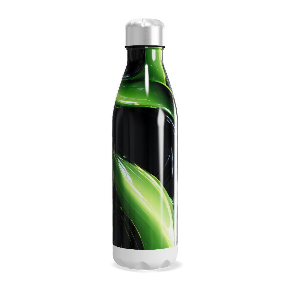 Garrafa Inox - Estampa Verde e Preto