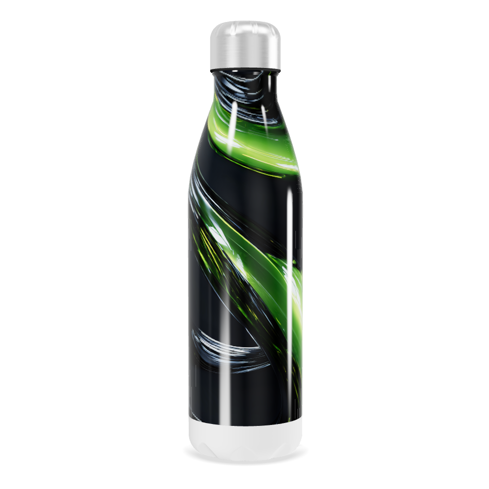 Garrafa Inox - Estampa Verde e Preto
