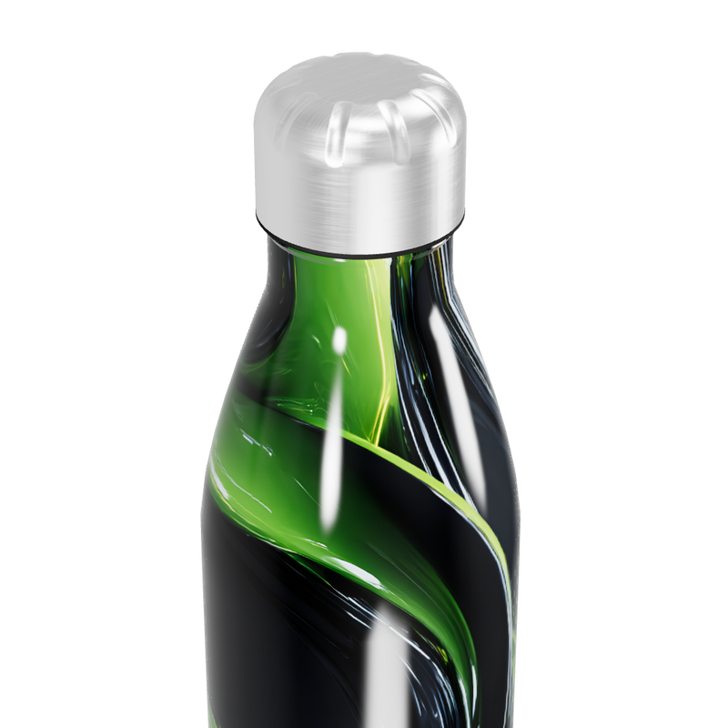 Garrafa Inox - Estampa Verde e Preto