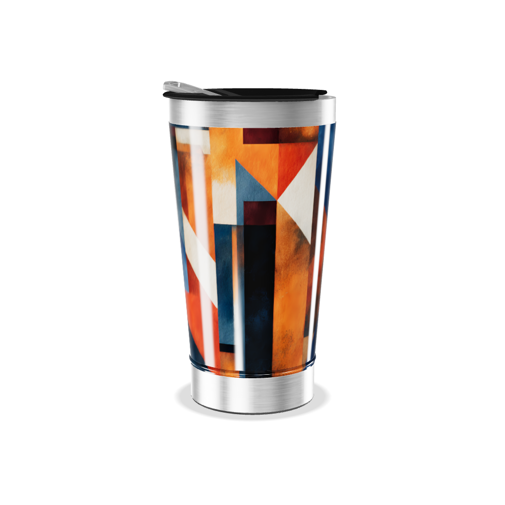 Copo Térmico - Geométrico Colorido Inox