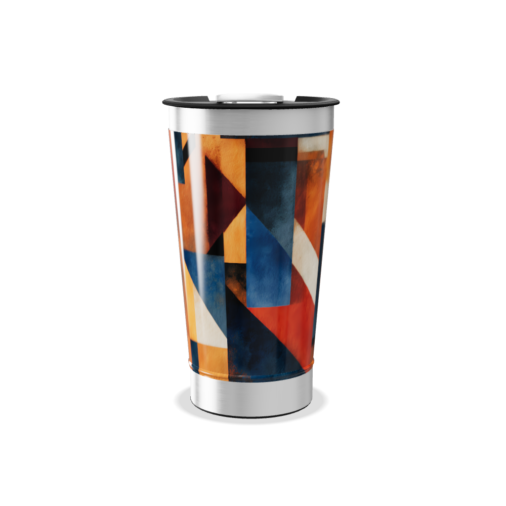 Copo Térmico - Geométrico Colorido Inox