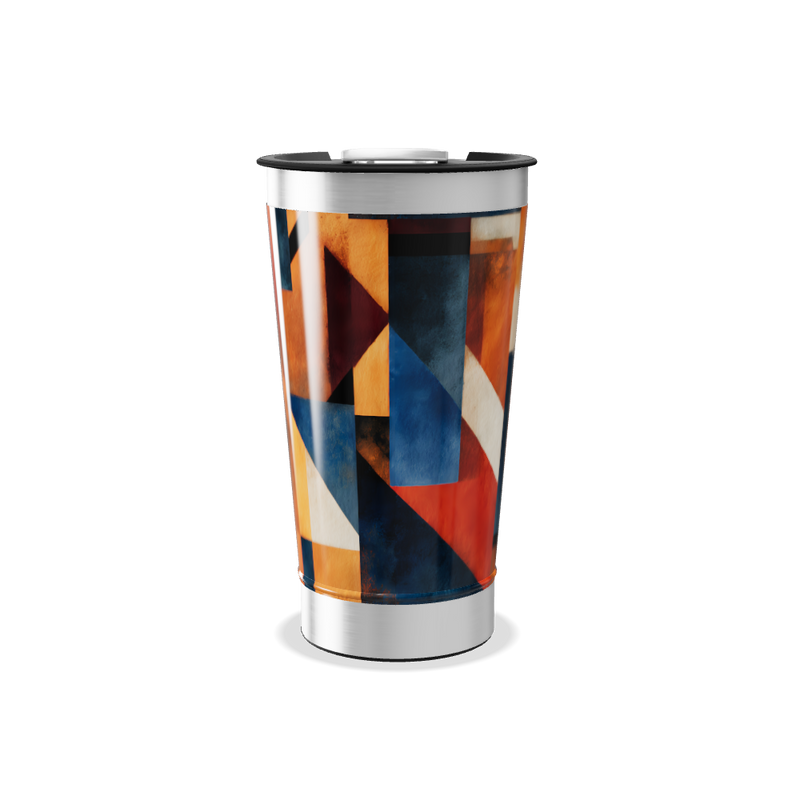 Copo Térmico - Geométrico Colorido Inox