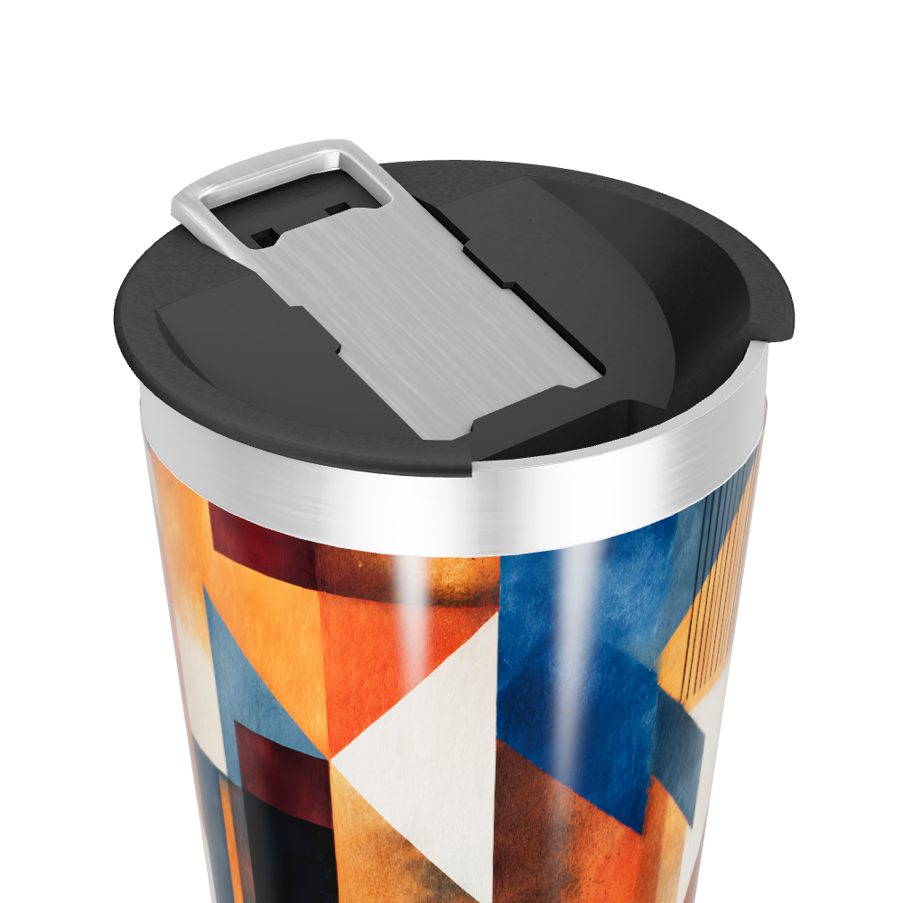 Copo Térmico - Geométrico Colorido Inox