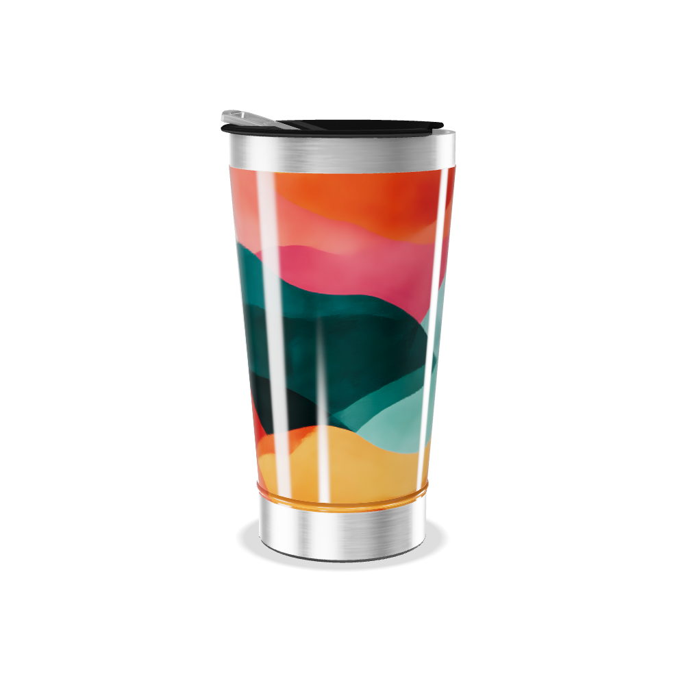Copo Térmico - Colorido Inox Abstrato
