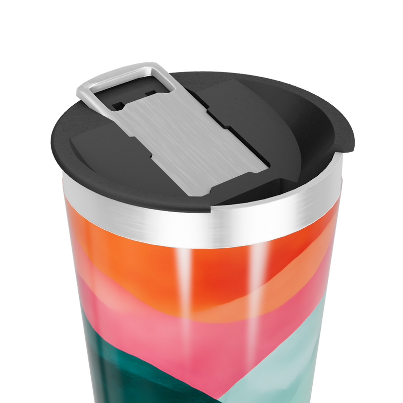 Copo Térmico - Colorido Inox Abstrato