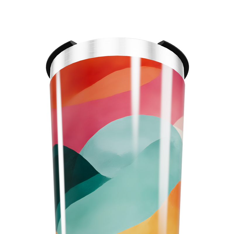 Copo Térmico - Colorido Inox Abstrato