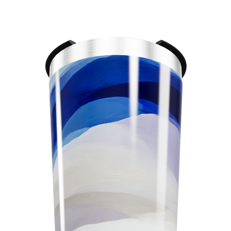 Copo Térmico - Estampa Azul Abstrata