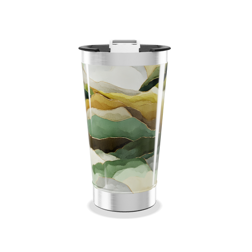 Copo Térmico - Estampa Abstrata Colorida