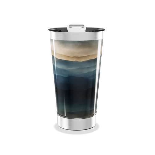 Copo Térmico - Paisagem Azul Inox