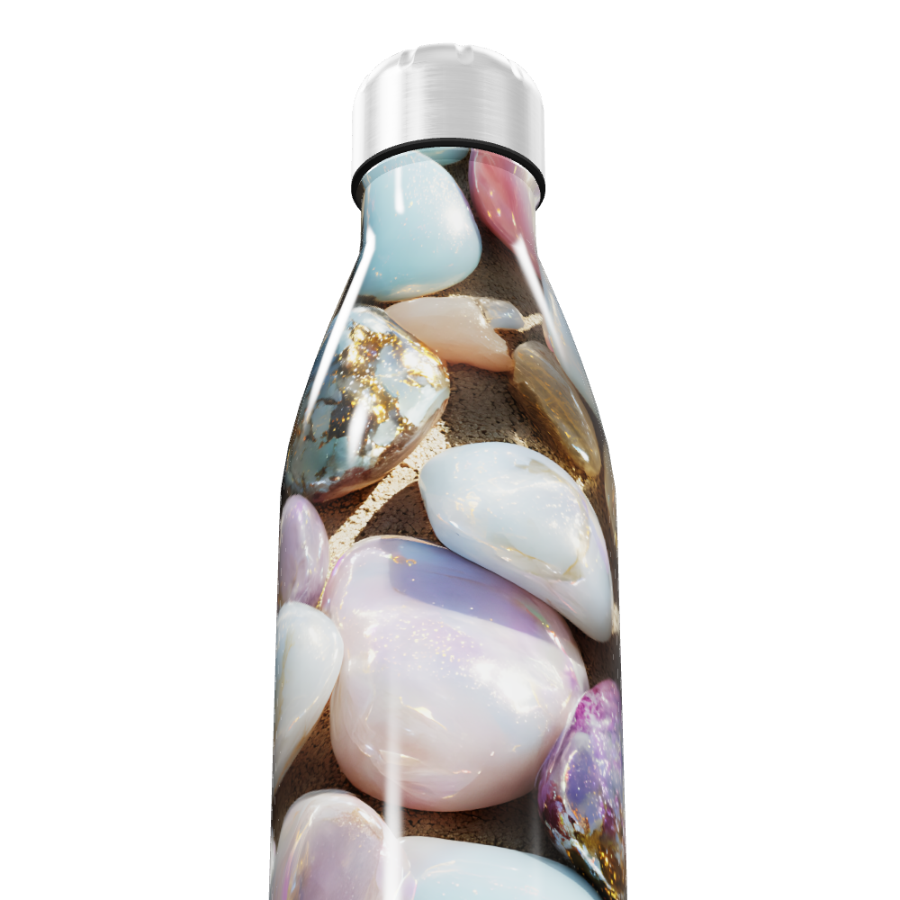 Garrafa Inox - Estampa Pedras Coloridas