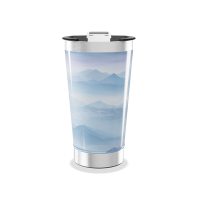 Copo Térmico - Paisagem Azul Aço Inox