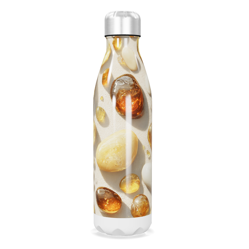 Garrafa Inox - Estampa Pedras Ágata