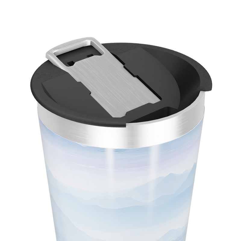 Copo Térmico - Paisagem Azul Aço Inox