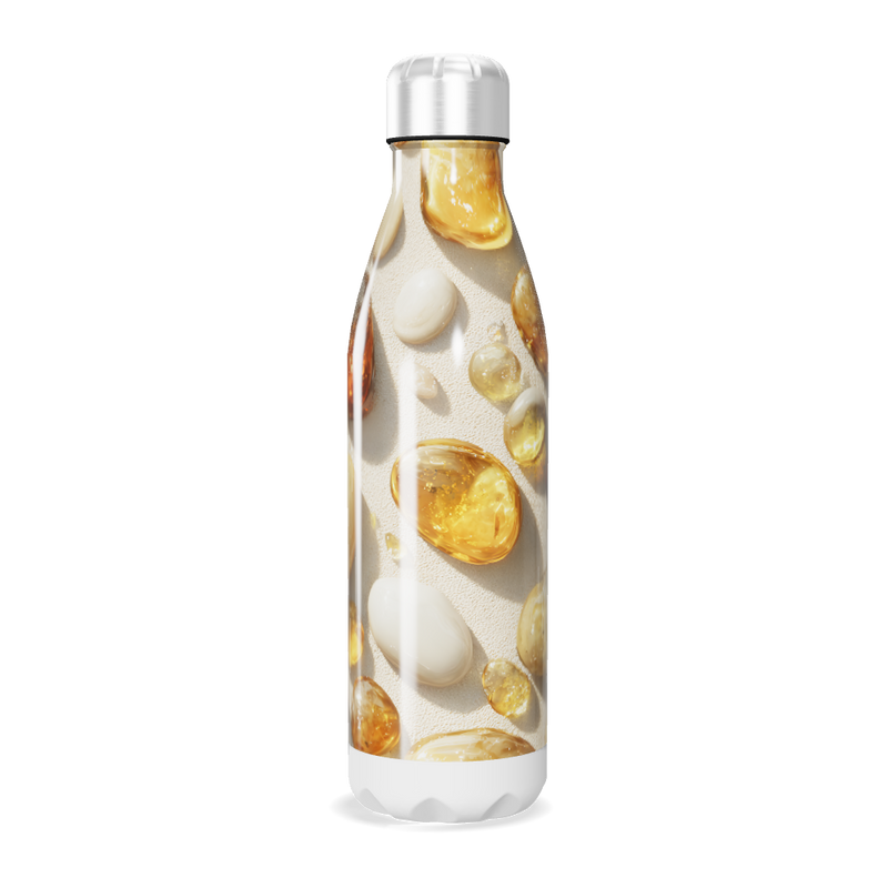 Garrafa Inox - Estampa Pedras Ágata