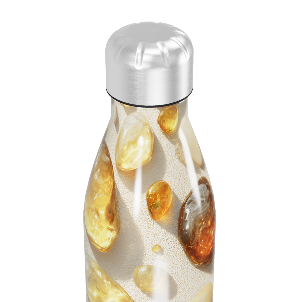 Garrafa Inox - Estampa Pedras Ágata