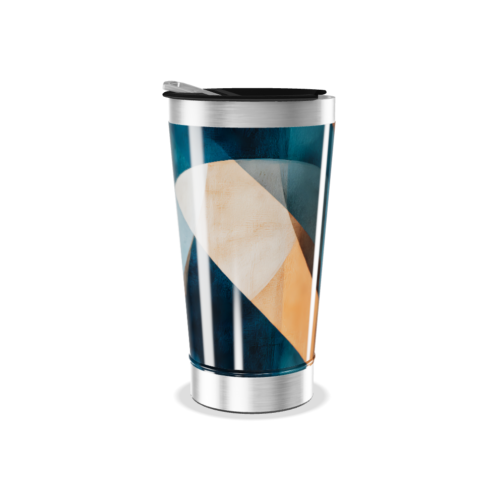 Copo Térmico - Design Geométrico Colorido