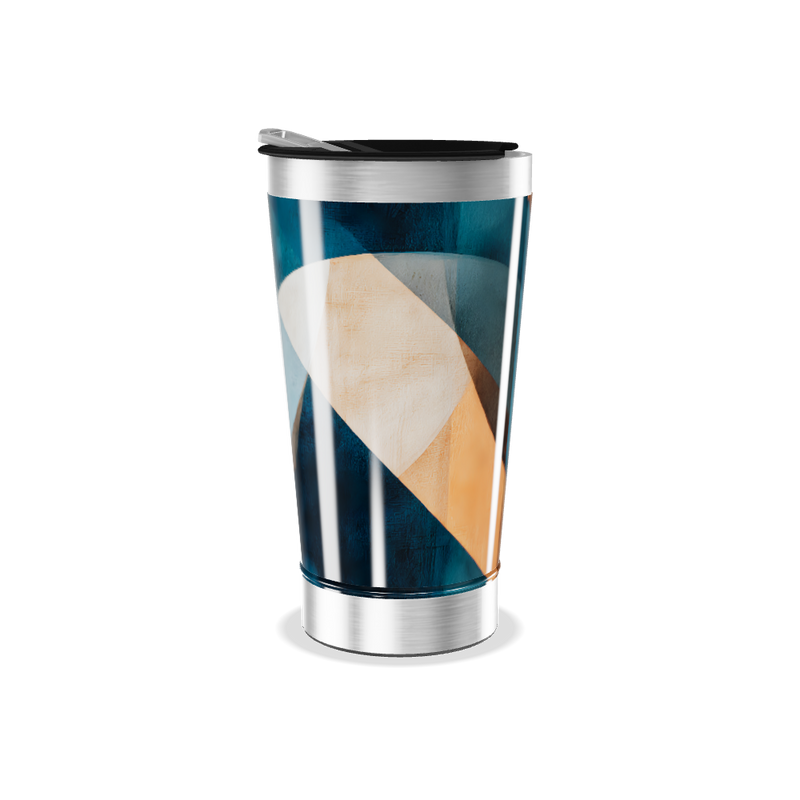Copo Térmico - Design Geométrico Colorido