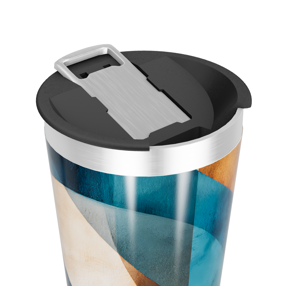 Copo Térmico - Design Geométrico Colorido