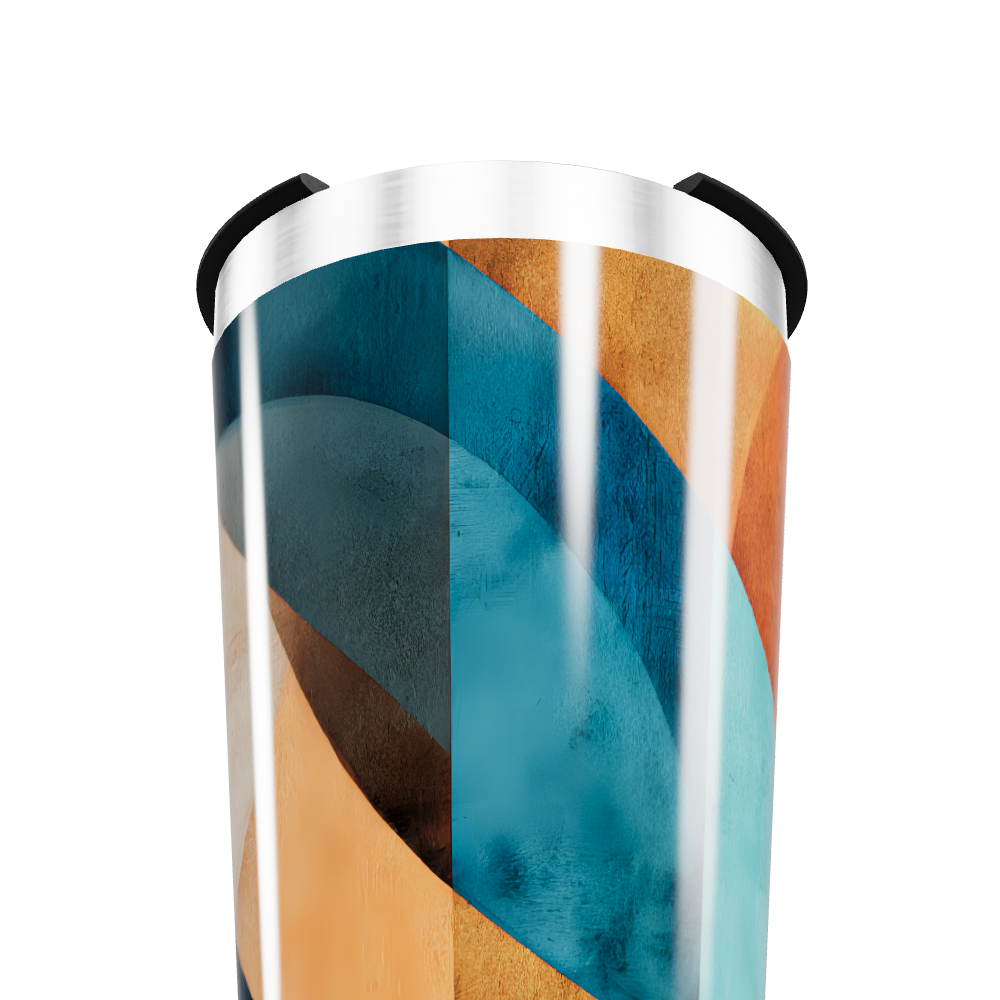 Copo Térmico - Design Geométrico Colorido
