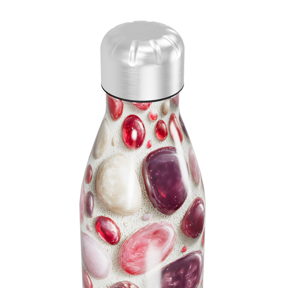 Garrafa Inox - Design Pedras Coloridas