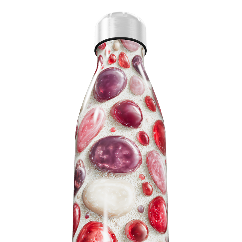 Garrafa Inox - Design Pedras Coloridas