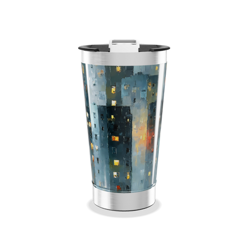 Copo Térmico - Cidade Noturna Aço Inox