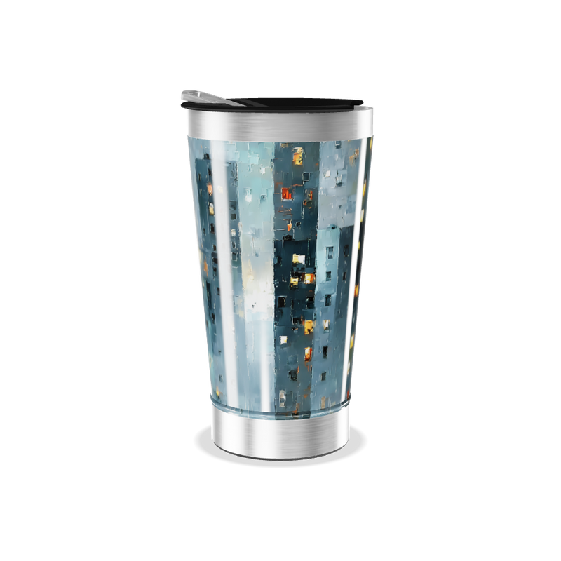 Copo Térmico - Cidade Noturna Aço Inox